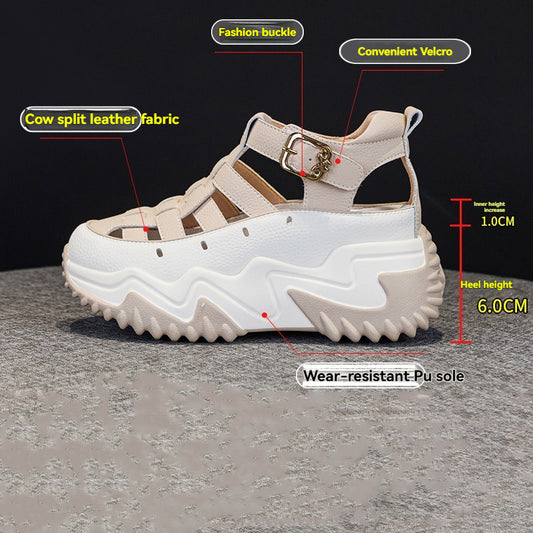 💟【35-40】2026 nowy letni styl, uniwersalne, modne, swobodne sandały na grubej podeszwie