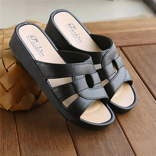 🎊🎊 Modni ženski sandali s klinasto peto in nedrsečo podplato