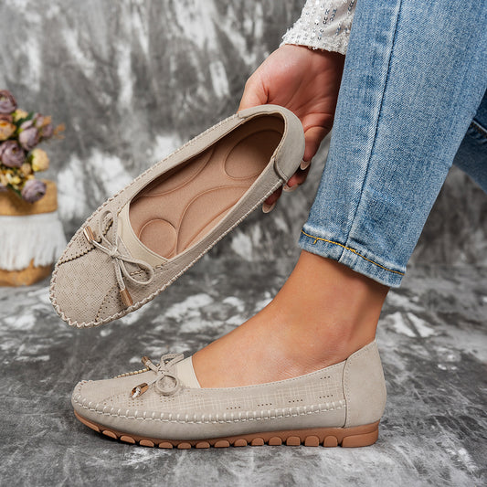 🔥 Damskie płaskie skórzane buty, lekkie, antypoślizgowe, oddychające i wygodne.