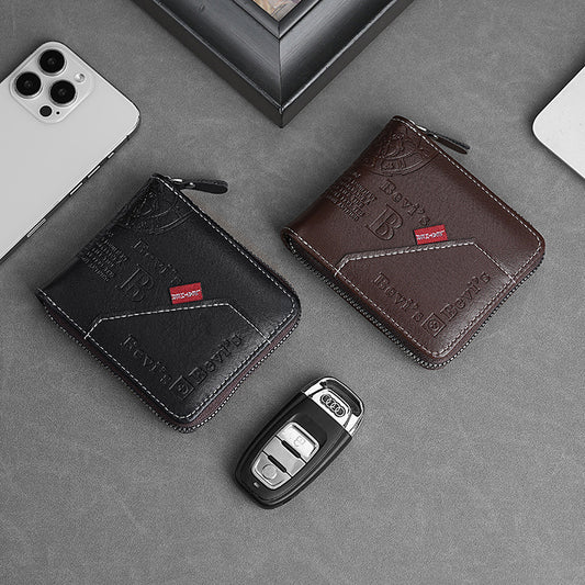 🔥🔥【Kup 1, a 1 dostaniesz gratis】Nowy, modny, retro, męski portfel na zamek błyskawiczny