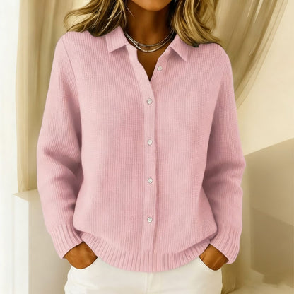 【S-3XL】Modny, jednokolorowy, dzianinowy kardigan dla kobiet na jesień i zimę