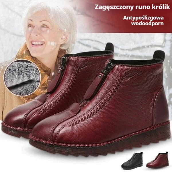 ✨【35-41】Włoskie, ręcznie robione damskie botki, z prawdziwej skóry, miękka podeszwa, wodoodporne i antypoślizgowe