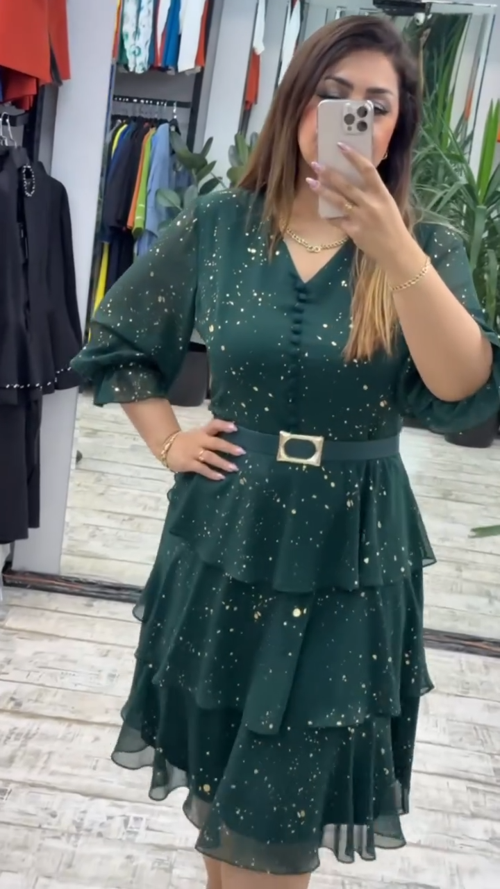 【🥇HOT SALE】(S-5XL) 💋 Visokokakovostna šifonska obleka