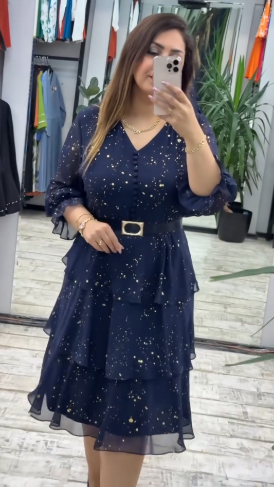 【🥇HOT SALE】(S-5XL) 💋 Visokokakovostna šifonska obleka