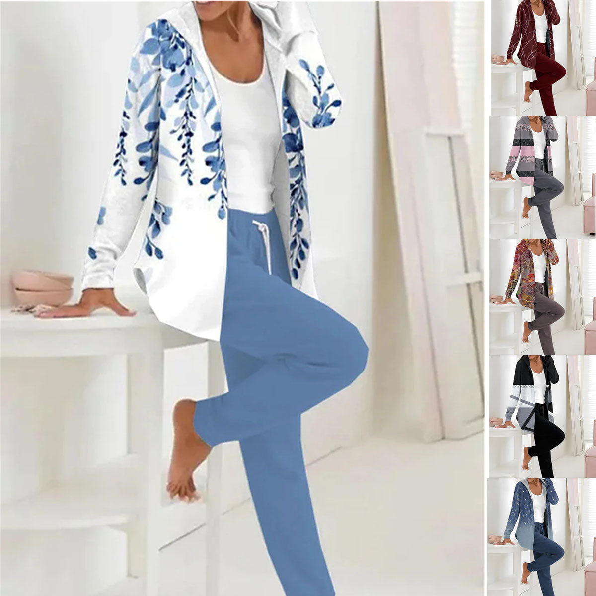 💖 Nov preprost bombažni komplet za jesen in zimo 2025