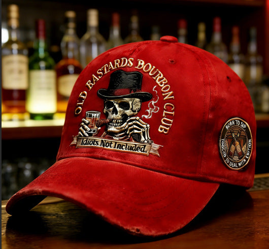 🏁💀Czapka baseballowa w stylu retro z nadrukiem cyfrowym 3D