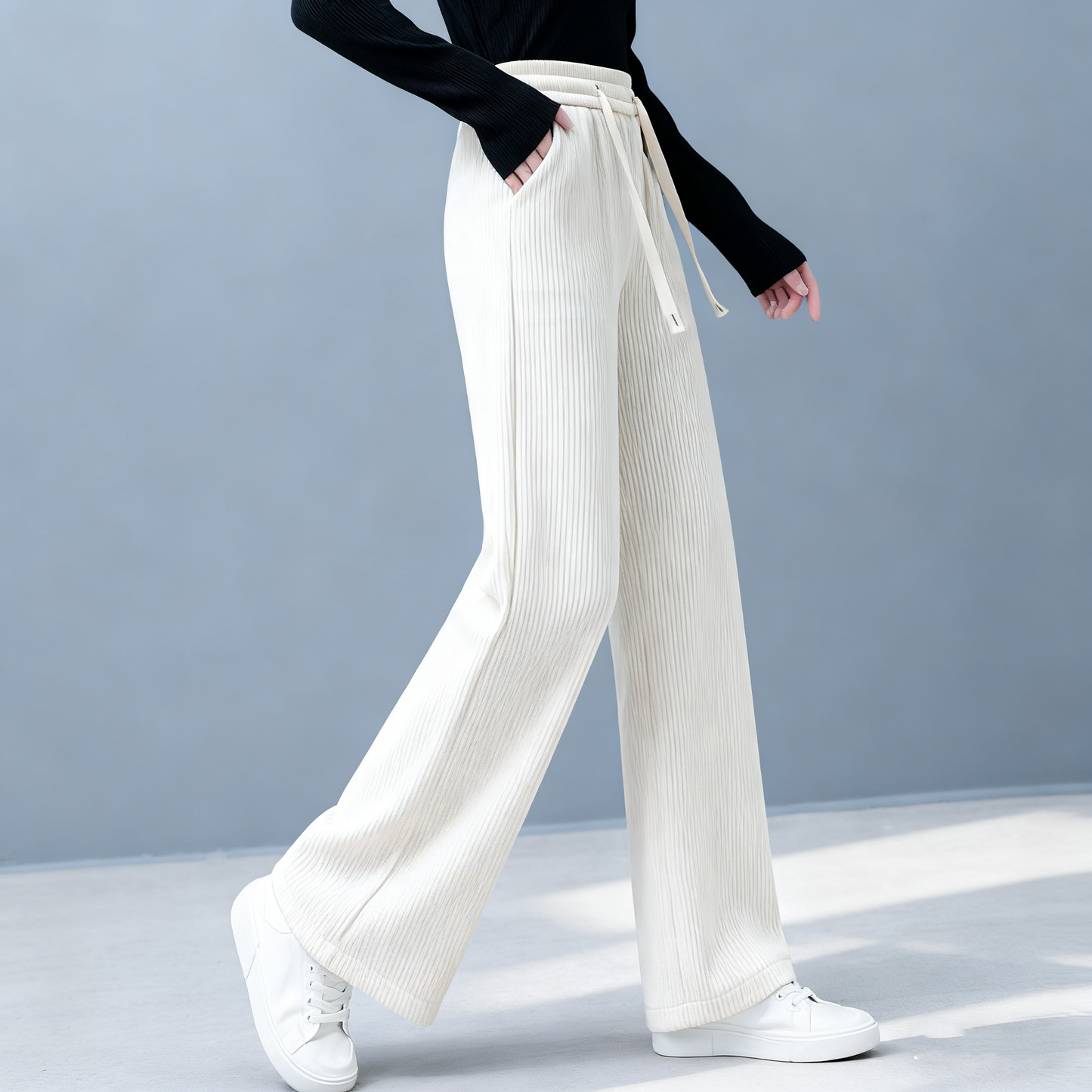 😍【M-3XL】Wysokiej jakości modne, luźne spodnie z wysokim stanem – wyszczuplające i wygodne