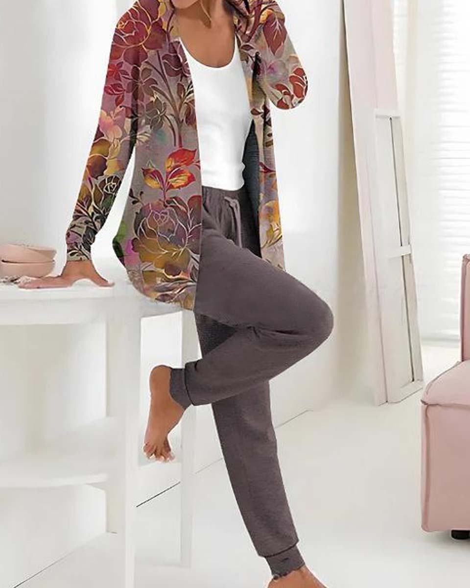 💖 Nov preprost bombažni komplet za jesen in zimo 2025