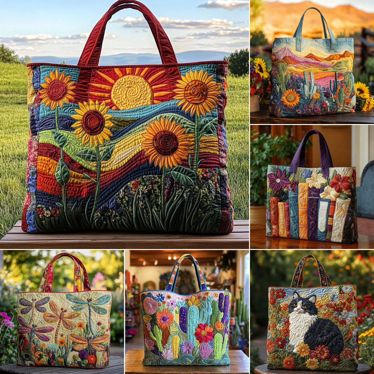 🔥👜Torebka z nadrukiem kwiatowym (43 cm szerokości, 40 cm wysokości)