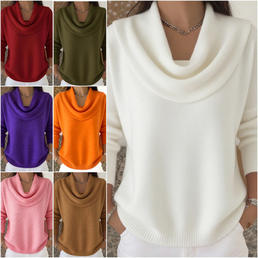 🔥【S-3XL】Nowy sweter z długim rękawem w jednolitym kolorze na jesień/zimę 2026.