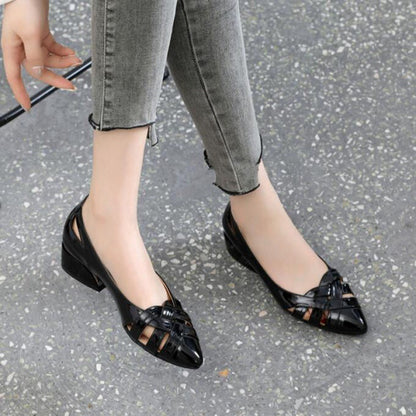 💥💥【35-40】2026 letnie letnie nowe modne damskie skórzane płaskie buty